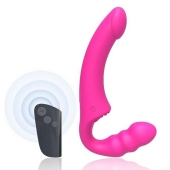 Розовый безремневой страпон Straples Strap-On Dildo - Erokay - купить с доставкой в Королеве