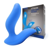 Синий вибромассажер простаты 3,5’’ Curve P-spot Massager - 12 см. - Erokay - в Королеве купить с доставкой