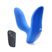 Синий вибромассажер простаты 3,5’’ Remote Control Curve P-spot Massager - 12 см. - Erokay - в Королеве купить с доставкой