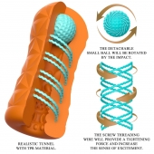 Оранжевый мастурбатор Victoria - Baile - в Королеве купить с доставкой