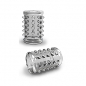 Прозрачная насадка на пенис с шишечками STAY HARD COCK SLEEVE 02 CLEAR - Blush Novelties - в Королеве купить с доставкой