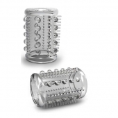 Прозрачная насадка с шипами и шишечками STAY HARD COCK SLEEVE 03 CLEAR - Blush Novelties - в Королеве купить с доставкой