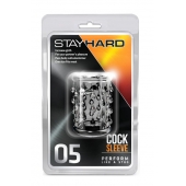 Прозрачная насадка с капельками STAY HARD COCK SLEEVE 05 CLEAR - Blush Novelties - в Королеве купить с доставкой