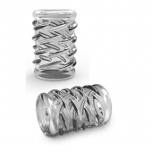Прозрачная насадка с объёмными чёрточками STAY HARD COCK SLEEVE 06 CLEAR - Blush Novelties - в Королеве купить с доставкой