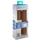 Коричневая насадка на член 2  Silicone X-tension - 20,3 см. - Pipedream - в Королеве купить с доставкой