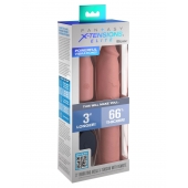 Телесная вибронасадка на член 3  Vibrating Mega X-tension with Remote - 22,9 см. - Pipedream - в Королеве купить с доставкой