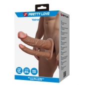 Реалистичная полая насадка на член для двойного проникновения Yairon - 17,5 см. - Baile - купить с доставкой в Королеве