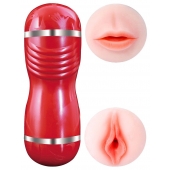 Двусторонний мастурбатор в колбе Cleo - вагина и ротик - Boys of Toys - в Королеве купить с доставкой