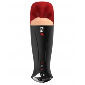 Телесный мастурбатор-вагина в черной колбе с вибрацией Fuck-O-Matic Pro XL - Pipedream - в Королеве купить с доставкой