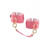 Розовые однослойные кожаные оковы - Pecado - купить с доставкой в Королеве