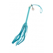 Голубая кожаная плеть - 50 см. - Pecado - купить с доставкой в Королеве