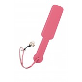 Розовый кожаный пэддл - 37 см. - Pecado - купить с доставкой в Королеве