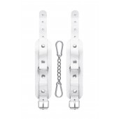 Белые узкие наручники-браслеты со скруглёнными углами - Pecado - купить с доставкой в Королеве