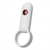 Белое эрекционное виброкольцо с пультом ДУ - Youvic - в Королеве купить с доставкой