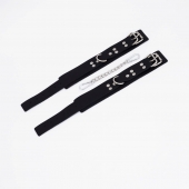 Черные кожаные оковы с регулируемыми ремешками - Crazy Handmade - купить с доставкой в Королеве