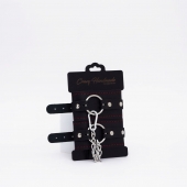 Черно-красные кожаные оковы - Crazy Handmade - купить с доставкой в Королеве