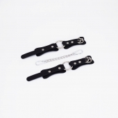 Черные кожаные наручники с кольцом - Crazy Handmade - купить с доставкой в Королеве