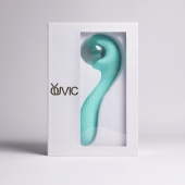 Бирюзовый вибромассажёр с деликатными токами - Youvic - купить с доставкой в Королеве