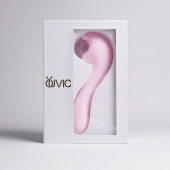 Розовый вибромассажёр с деликатными токами - Youvic - купить с доставкой в Королеве