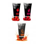 Набор из 3 съедобных лубрикантов JUJU (клубника, малина, грейпфрут) - JuJu - купить с доставкой в Королеве