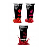 Набор из 3 съедобных лубрикантов JUJU (клубника, малина, вишня) - JuJu - купить с доставкой в Королеве