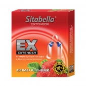 Стимулирующая насадка Sitabella Extender  Клубника - Sitabella - купить с доставкой в Королеве