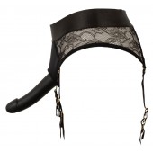 Черный женский страпон Strap-on Set: трусики и насадка - Orion - купить с доставкой в Королеве