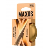 Точечные презервативы MAXUS 2000 Amazing Dots с железным кейсом - 3 шт. - Maxus - купить с доставкой в Королеве