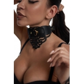 Фигурный чокер с узорами и золотистой фурнитурой - Crazy Handmade - купить с доставкой в Королеве