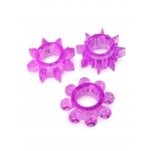 Набор из 3 лиловых эрекционных колец различной формы - Erowoman-Eroman - в Королеве купить с доставкой