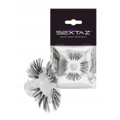 Эластичное эрекционное кольцо с черными «ресничками» - Sextaz - в Королеве купить с доставкой