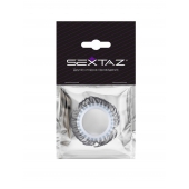 Эластичное эрекционное колечко с черными «ресничками» - Sextaz - в Королеве купить с доставкой