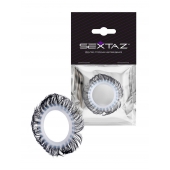 Эластичное эрекционное колечко с черными «ресничками» - Sextaz - в Королеве купить с доставкой