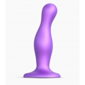 Фиолетовая насадка Strap-On-Me Dildo Plug Curvy size M - Strap-on-me - купить с доставкой в Королеве