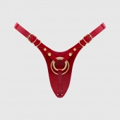 Красный пояс для фиксации насадок Strap-On-Me Leatherette Harness Fabulous - Strap-on-me - купить с доставкой в Королеве