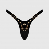 Черный пояс для фиксации насадок Strap-On-Me Leatherette Harness Fabulous - Strap-on-me - купить с доставкой в Королеве