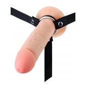 Мужской полый страпон на регулируемых ремешках - 22 см. - Sex Expert - купить с доставкой в Королеве
