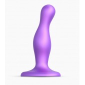Фиолетовая насадка Strap-On-Me Dildo Plug Curvy size S - Strap-on-me - купить с доставкой в Королеве