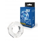 Прозрачное эрекционное кольцо в форме гайки - Sex Expert - в Королеве купить с доставкой