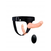 Женский страпон с 2 насадками, вибрацией и пультом ДУ - Erowoman-Eroman - купить с доставкой в Королеве