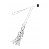 Белая кожаная плеть - 50 см. - Pecado - купить с доставкой в Королеве