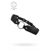 Черный кожаный чокер-ошейник со скруглёнными углами - Pecado - купить с доставкой в Королеве