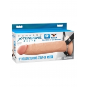 Телесный пустотелый фаллопротез 9’’ Hollow Silicone Strap-On - 24,1 см. - Pipedream - купить с доставкой в Королеве