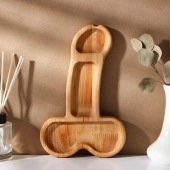 Деревянное блюдо для подачи в форме члена (25 х 16,5 х 1,7 см) - Сима-Ленд - купить с доставкой в Королеве