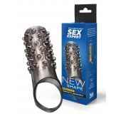 Дымчатая насадка на пенис с выпуклостями - 12 см. - Sex Expert - в Королеве купить с доставкой