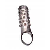 Дымчатая насадка на пенис с выпуклостями - 11 см. - Sex Expert - в Королеве купить с доставкой