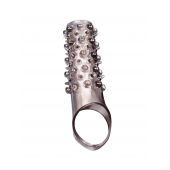 Дымчатая насадка на пенис с шипами и выпуклостями - 12 см. - Sex Expert - в Королеве купить с доставкой