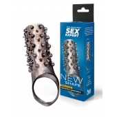 Дымчатая насадка на пенис с шипами и выпуклостями - 12,5 см. - Sex Expert - в Королеве купить с доставкой