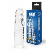 Прозрачная закрытая насадка на член - 15 см. - Sex Expert - в Королеве купить с доставкой
