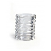 Прозрачная сквозная насадка на пенис с ребрышками - Sex Expert - в Королеве купить с доставкой